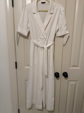 FRNCH White Belted Jumpsuit